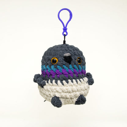 Limited Edition Crocheted Pigeon Keychain