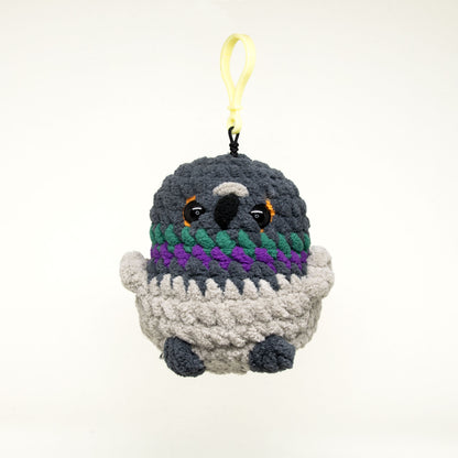 Limited Edition Crocheted Pigeon Keychain