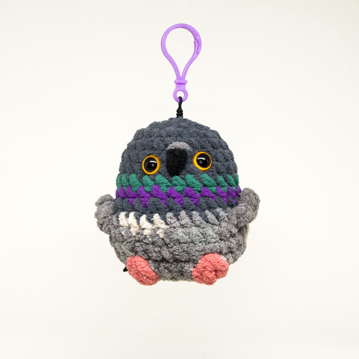 Limited Edition Crocheted Pigeon Keychain