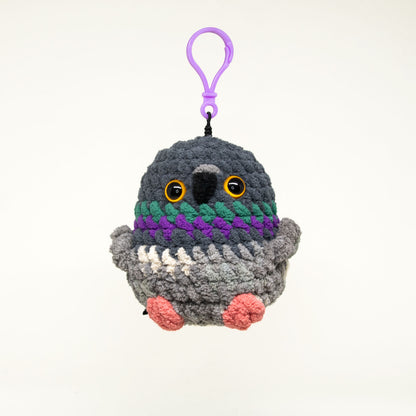 Limited Edition Crocheted Pigeon Keychain
